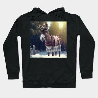 Cute Christmas Donkey Hoodie